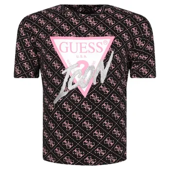 Укороченная футболка Guess, черный