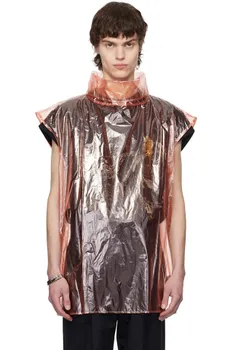 Полупрозрачная футболка Dries Van Noten, цвет peach