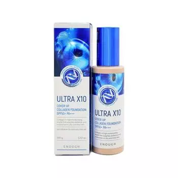 Тональный крем с коллагеном Ultra x10 spf50+ pa+++ Тон 13 Enough 100г
