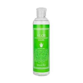 Тонер увлажняющий для лица с экстрактом алоэ вера Aloe soothing moist toner secret Key 248 мл