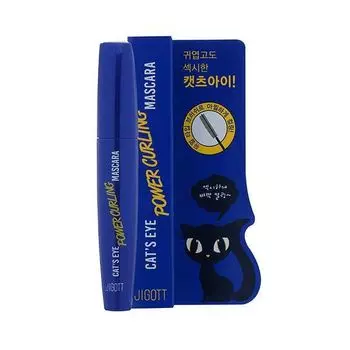Тушь для ресниц подкручивающая Cat`s eye Jigott 12г