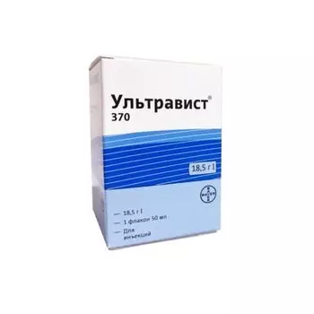 Ультравист раствор для инъекций 370мг йода/мл 50мл