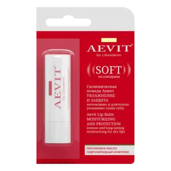 Гигиеническая помада Увлажнение и защита SOFT, AEVIT, 4 г, Librederm