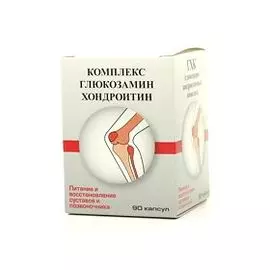 ГХК глюкозамин хондроитиновый комплекс, 90 капсул, Фармакор