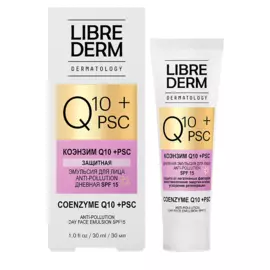 Дневная эмульсия для дица Anti-Pollution, DERMATOLOGY Q10 + PSC, SPF-15, 30 мл, LIBREDERM