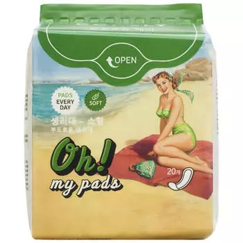Ежедневные гигиенические прокладки Oh! My Pads, 20шт, Consly