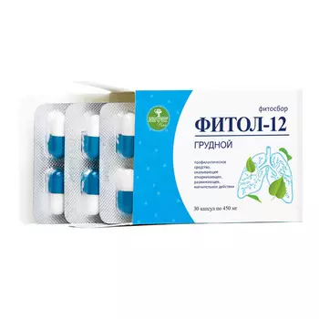 Фитосбор "ФИТОЛ-12" Грудной", 30 капсул по 450 мг, Алфит Плюс
