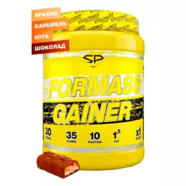 FOR MASS GAINER (гейнер), вкус Арахис-Карамель-Нуга-Шоколад (Сникерс), 1500 г, SteelPower