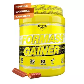 FOR MASS GAINER (гейнер), вкус Печенье-Шоколад-Карамель (Твикс), 1500 г, SteelPower