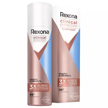 Дезодорант-антиперсперант Clinical Protection Защита и Свежесть, спрей, 150 мл, Rexona