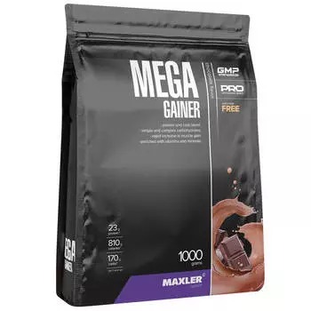 Гейнер Mega Gainer, вкус Шоколад, 1 кг, MAXLER