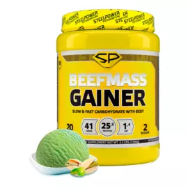 Гейнер на гидролизате говяжьего белка Beefmass Gainer, Фисташковое мороженое, 1500 г, STEELPOWER