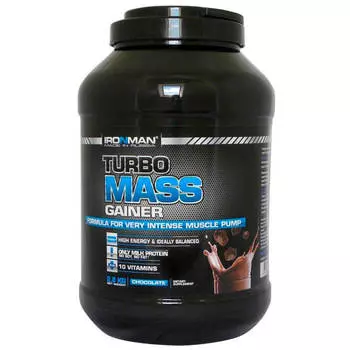 Гейнер TURBO Mass, вкус Шоколад, 2,8 кг, IRONMAN