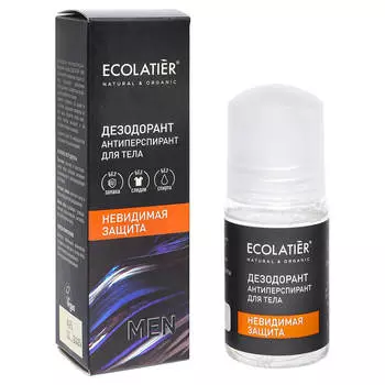 Дезодорант-антиперспирант мужской шарик Невидимая защита, 50 мл, Ecolatier