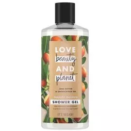 Гель для душа "МАСЛО ШИ И САНДАЛОВОЕ ДЕРЕВО", 400 мл, LOVE BEAUTY AND PLANET