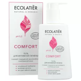 Гель для интимной гигиены Comfort с молочной кислотой и пробиотиком, 250 мл, Ecolatier