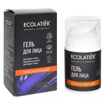 Гель для лица мужской Увлажняющий, 50 мл, Ecolatier
