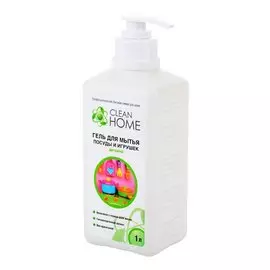 Гель для мытья детской посуды и игрушек с дозатором, 1 л, CLEAN HOME