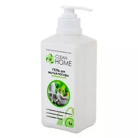 Гель для мытья посуды с дозатором, 1 л, CLEAN HOME