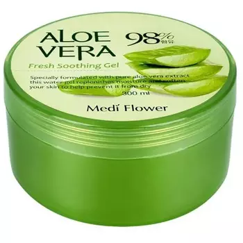 Гель с алоэ Смягчающий 98%, 300мл, Mediflower