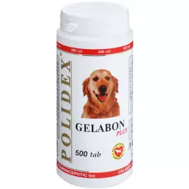 Gelabon plus для собак (укрепляет связки и суставы профилактика заболеваний хрящевых поверхностей), 300 таблеток, POLIDEX