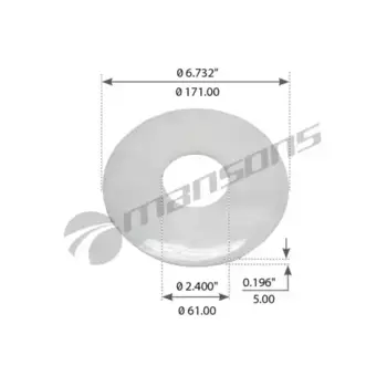 шайба подвески! (м) упорная сайлентблока амортизатора 60x170x5\ SAF 600.033 MANSONS