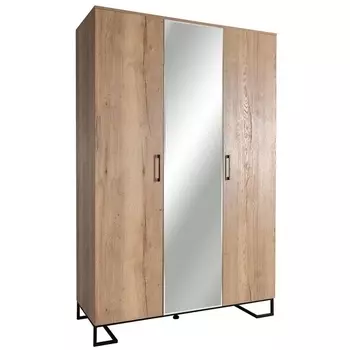Шкаф R-Home трехстворчатый с зеркалом Loft Дуб Натур