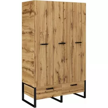 Шкаф Woodville Iris металл дуб вотан / черный муар арт.406525