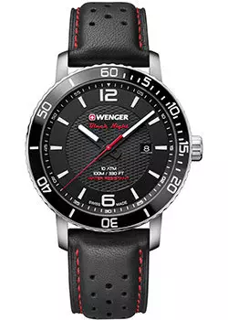 Швейцарские наручные мужские часы Wenger 01.1841.101. Коллекция Roadster Black Night