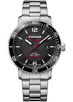 Швейцарские наручные мужские часы Wenger 01.1841.104. Коллекция Roadster Black Night