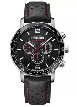 Швейцарские наручные мужские часы Wenger 01.1843.101. Коллекция Roadster Black Night