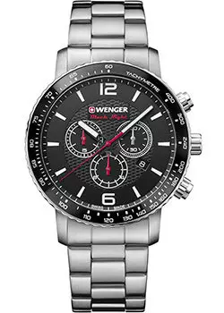 Швейцарские наручные мужские часы Wenger 01.1843.103. Коллекция Roadster Black Night