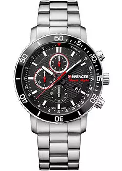Швейцарские наручные мужские часы Wenger 01.1843.106. Коллекция Roadster Black Night Chrono