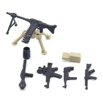Пулемет MG34 Browning Dp-28, оружие SWAT Specia Force, минифигурка, пистолет, строительные блоки, комплект, наборы кирпичей, модель оружия, детские игрушки