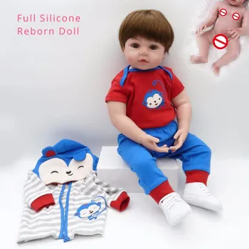 Классическая 18-дюймовая полностью силиконовая кукла Reborn Baby Doll 48 см Реалистичная кукла для новорожденных, игрушки можно положить в воду для купания перед сном, кукла Playmate