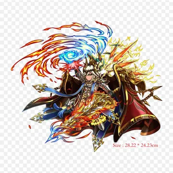 Brave Frontier 2 Wikia Термотрансферная виниловая наклейка-патч для одежды DIY аппликации Моющиеся патчи