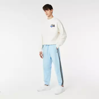 Спортивные брюки-джоггеры Lacoste в полоску с логотипом