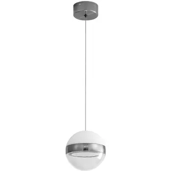 Подвесной светильник Odeon Light Roni 5037/9L никель/прозрачн/молочный/металл/акрил LED 9W 4000K 480лм
