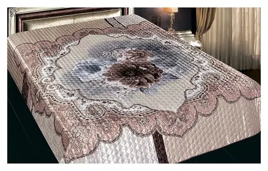 Покрывало 3D Marianna евро макси римини, 230х250 см, искус.шелк, п/э100%