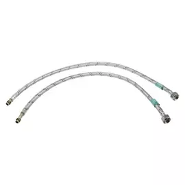Подводка гибкая для подкл. смесителя Luazonaqua, гайка 1/2", штуцер м10, 60 см, набор 2 шт