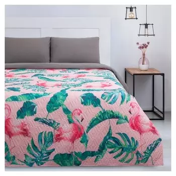 Покрывало "Этель" 2 сп Tropical Flamingo, 175*210±2 см, микрофибра