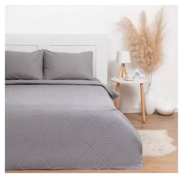 Покрывало Lovelife 1,5 сп 150х210±5 см, цвет серый, микрофайбер, 100% п/э