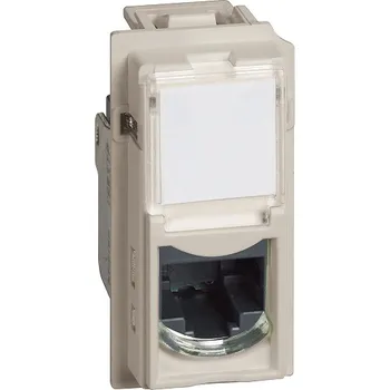 Розетка BTicino KM4279C5E LIVING NOW компьютерная RJ45 cat5e UTP, 1 модуль, цвет песочный