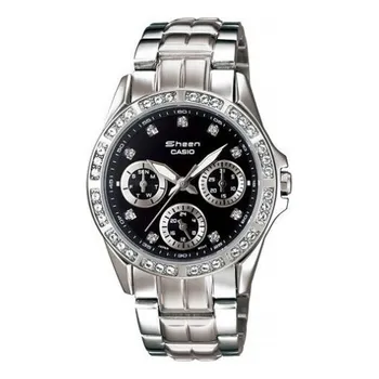 Часы CASIO Edifice Series 50m Waterproof Date Display Quartz Watch Stainless Steel Strap Silver Analog, цвет silver