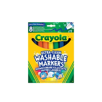 CRAYOLA Смываемые фломастеры с широким пером Ultra Clean Broad Line Markers 8.0