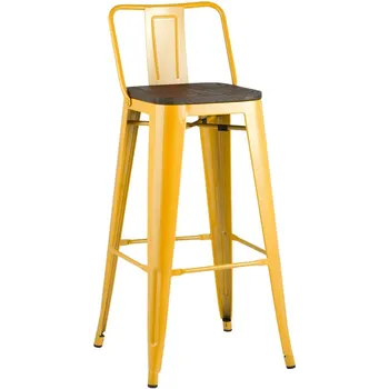 Стул барный Stool Group TOLIX WOOD со спинкой желтый УТ000001866