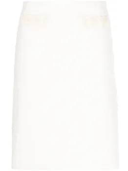 Lanvin прямая юбка с завышенной талией, белый