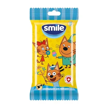 SMILE WONDERLAND Влажные салфетки Три Кота 15.0