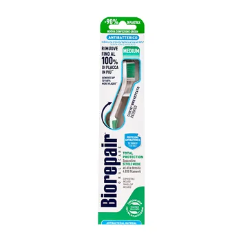 BIOREPAIR Щетка зубная для комплексной защиты изогнутая, зеленая / Biorepair CURVE Protezione Totale