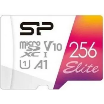 Карта памяти micro SDXC 256Gb Silicon Power Elite Class 10 UHS-I U1 A1 + ADP (100/10 Mb/s)